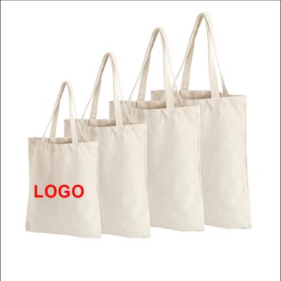 China Recyclable Promotional Custom Empty Single Canvas Cotton Bags Reusable Shopping Cotton Tote Bags With Custom Printed Logo for sale