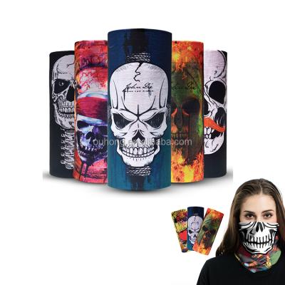 China 100% Polyester Face Sports Multifunctional Magic Tube Neck Cuff Seamless Bandana With Your Logo for sale