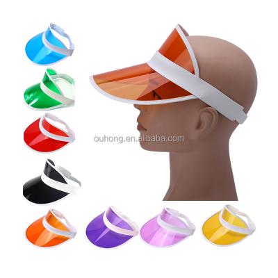 China 2022 Fashion Character UV Transparent Visor Hat PVC Clear Protection Visor for sale