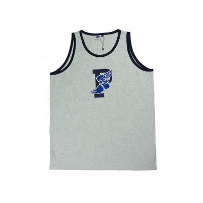 China Workout Anti-Shrink Stringer Printing Tank Top Gym Cotton For Men for sale