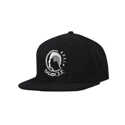 China Hip Hop JOINT Custom Embroidery Logo 6 Flat Panel Fitted Cotton Snapback Hat for sale