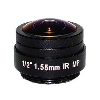 China Mega Pixel Fixed Iris Fisheye Lens 1.55mm Mega Pixel CS Mount Fish Lens With Correct IR for sale