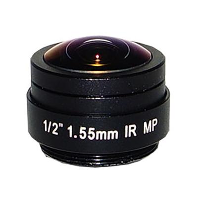 China Mega Pixel Fixed New 1.55mm Megapixel Iris Fisheye Lens Focusafe 2021 CS Mount Fisheye Lens With Correct IR 1/2