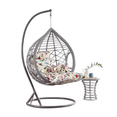 China Cheap Rattan Swing Chair Garden Rattan Patio Chair Furniture Weaving Outdoor Swing Chair for sale