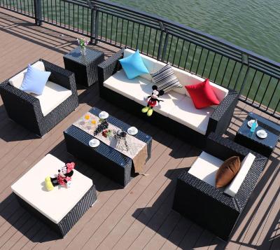 China Modern Height Quality Rattan / Wicker Furniture Sets Rattan Sofa Set Flat Pack Furniture for sale