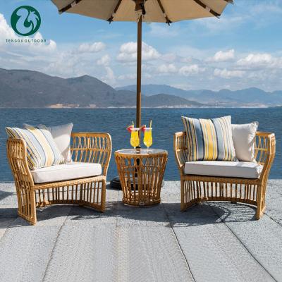 China Modern Manufacture Furniture Outdoor Rattan Sofa Set Rattan Garden Sofa Furniture for sale