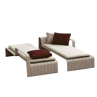 China Cheap Outdoor Sun Sofa Garden Lounger Folding Bed Rattan Chairs for sale