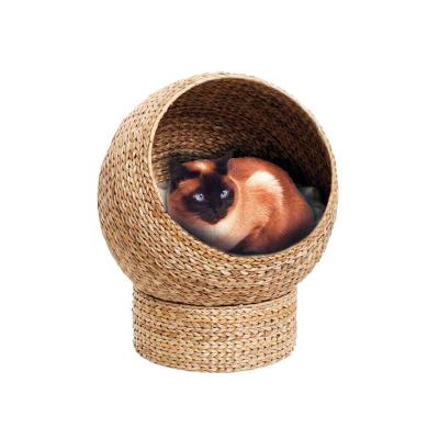 China New Design Pet Basket Low Price Woven Basket Bed Cat Pet Beds Pet Heating Basket for sale