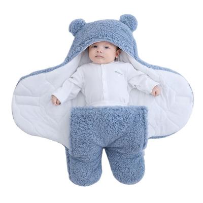 China To Keep Hot Sale Infants Essential Cute Cute Bear Baby 0-6 Months Super Warm Soft Newborns Wraps Envelope Blankets Sleeping Bag for sale