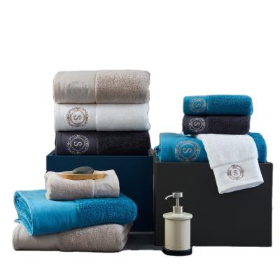 China Hotel Child Safe Cotton Thickened Adult Cotton Bath Towel Set for sale