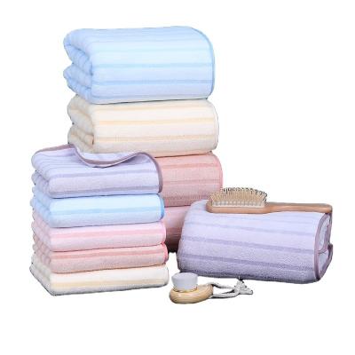 China Microfiber Child Safe Coral Fleece Soft Absorbent Bath Towel Set for sale