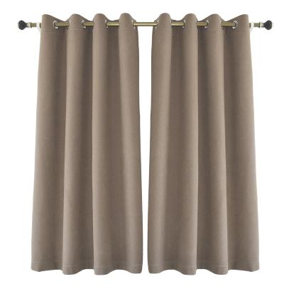 China Good Quality Solid Color Insulated Double Sided Hemp Windows Curtains for sale