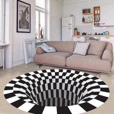 China Nordic Luxury 3d Wide Area Rug Door Mat Custom Printed Living Bedroom Geometric Decoration Stain Resistant Click Around Rug Rug for sale