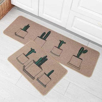 China New Washable Style Printed Carpet Decoration Fabric Kitchen Advertising Canvas Mat Floor Mat Entrance Door for sale