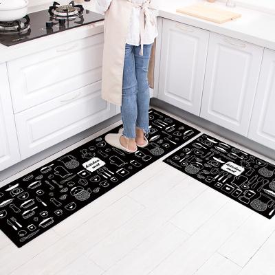 China Best Selling Classic Durable Embossed Anti-fatigue Washable Non-slip Easy Cleaning PVC Foam Floor Home Kitchen Mat for sale