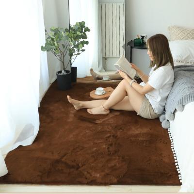 China Wholesale Resistant Synthetic Bedside Click Plush Faux Plush Soft Nordic Fur Flooring Carpet Rug Blanket for sale