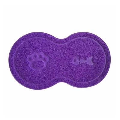 China Viable New Design Cute Cat Litter Mat Different Colors PVC Mat For Dogs And Cats for sale