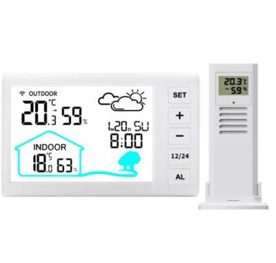 China TS-FT006 Multifunction Weather Station Clock Wireless Transmission Open Distance 100m Effective Distance 30m for sale