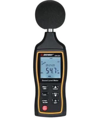 China SW-524 High Precision Handheld Professional Digital Noise Meter Decibel Meter Industrial Grade Sound Level Meter 30~130 dBA for sale