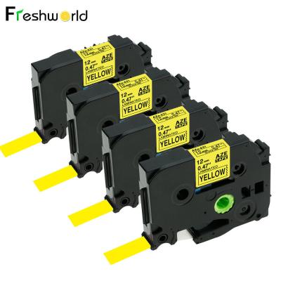 China Compatible 4PK TZe-631 TZ631 Compatible with Brother P-Touch Label Tape 12mm Yellow PT-H100 Te koop