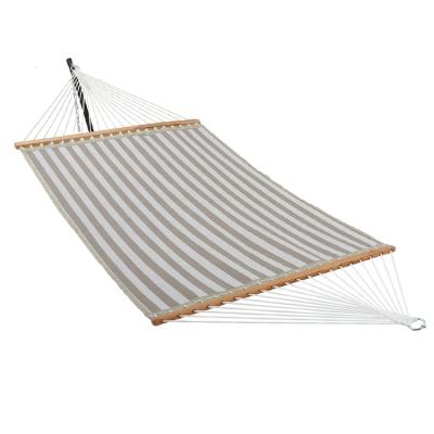 China Good quality teslin modern straight outdoor garden custom printed swing hammock with stand for sale