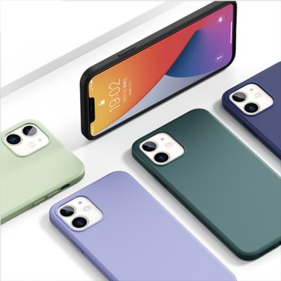 China 2021 New Drop Prevention Silicone Frosted Phone Case For iPhone 12 Mini Pro Max Selfie Lamp Case for sale