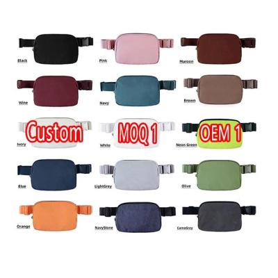 China Cross lulu sports gps small yoga high quality custom logo belt low MOQ 1 - body bag mini pussy pack waist bag for girl boy bag for sale