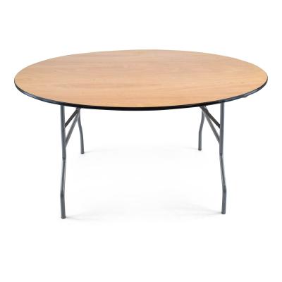 China Wholesale modern round table wood folding dining table for wedding event banquet for sale