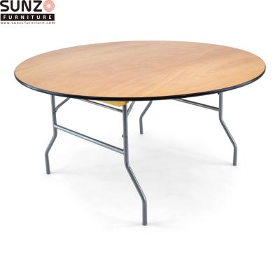 China Foldable Hotel Folding Around Wooden Banquet Table Wholesale for sale