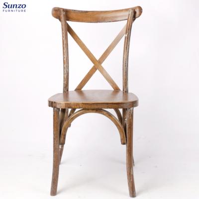 China Wedding Back Chair Solid Wood Oakoak Cross Chair Solid Wood Chair for sale