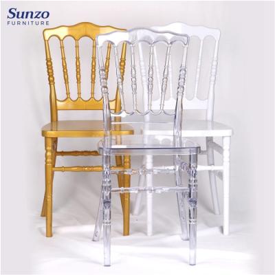 China Modern Plastic Wedding Napoleon Chair Acrylic Resin Manufacturer for sale