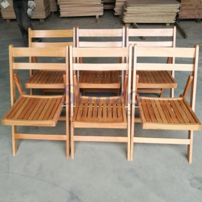 China Outdoor Solid Wood Folding Chair Party Wooden Folding Chairs For Sale for sale