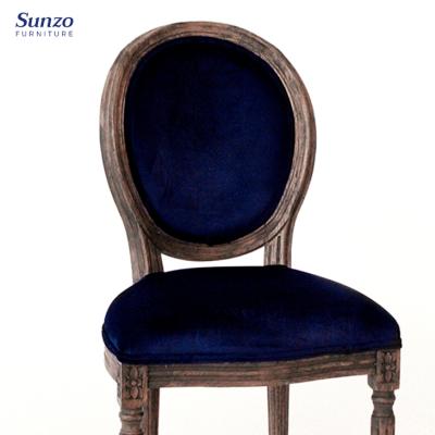 China Louis Ghost Armless Chair Vintage Chair French Style Wood Dining Armless Chair for sale