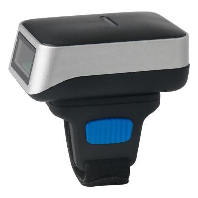 China SMT508X Mini Finger Qr Bar Code Reader Wireless Portable Wearable Ring Barcode Scanner A4 Size Blue Size for sale