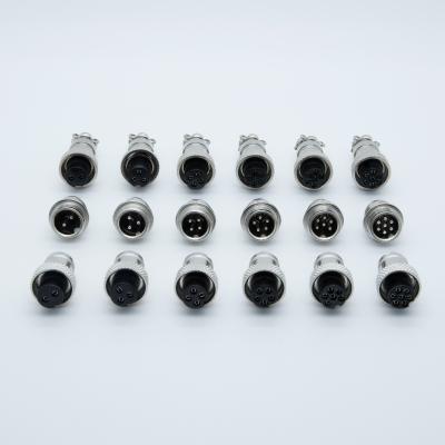 China Automotive GX12 M12 2/3/4/5/6/7/8 Pins Screw Electrical Aviation Socket Plug Male Female Connector for sale