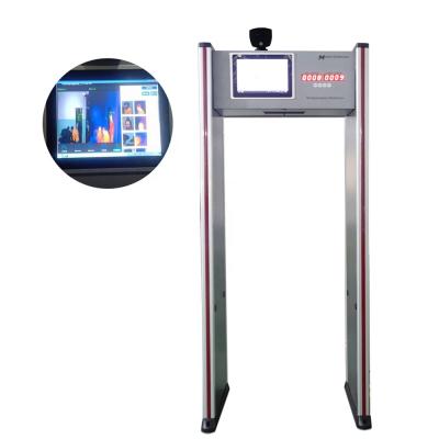 China Hot Sale 6 Areas Thermal Image Walk Through Temperature Metal Detector HMW-2020TD for sale