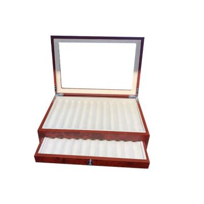 China Wholesale Handmade Stock Wooden Pen Storage Gift Box For 20 Slots for sale