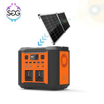 China Factory direct sale outdoor energy storage power supply 300w power station type C outdoor lithium charging solar portable generator for sale