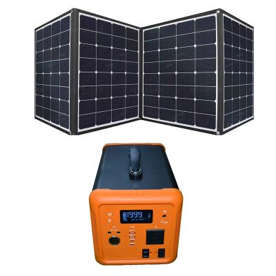 China Type C Portable Power Station 1000w 2000w 3000w 110v 220v Portable Solar Generator Set For Home for sale