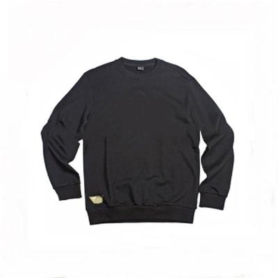 China Anti-pilling Customized Design Fashion Fashionable Large Size Loose Mens Casual Black Round Neck Sweatshirt for sale