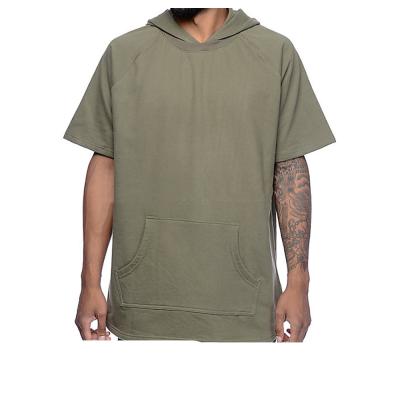 China Anti-pilling Sports Hooded T-shirt Shorts Summer Sleeves Men's Quick Drying Stretch Hoodies for sale