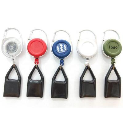 China American Style Portable Pull Coil Key Chain Lighter Holder With Custom Logo Lighter Holder Smoking Accessories Simplicity Sticker Silicone for sale