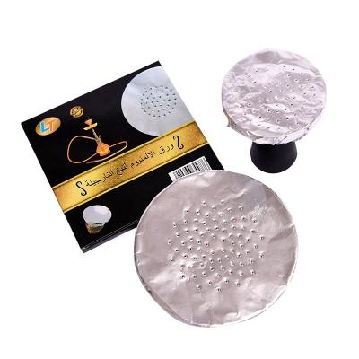 China Other Perforated Aluminum Foil 0.03MM 50pcs 14cm Thick Round Pre Punched With Holes Hookah Shisha Charcoal Aluminum Foil for sale