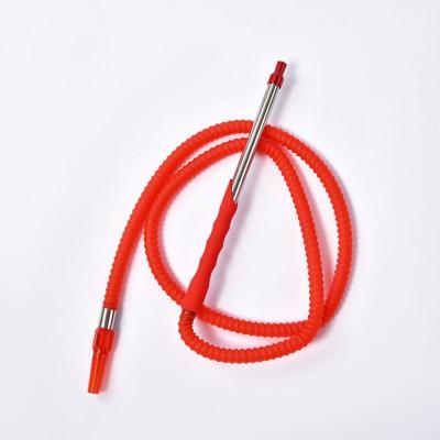 China Hookah Hose Sheesha Eco-Friendly Handle Portable Stainless Hooker Hookah Hose 4 Light Disposable 2 Hose Silicone Hookah Pipes for sale