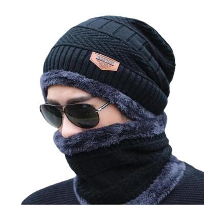 China COMMON Outdoor Winter Chunky Hat Scarf Set Fashion Beanies for Men and Women for sale