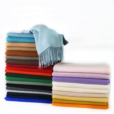 China Hot Selling Soft Soft Feeling Women's Long Scarves Refine Winter Solid Color Cashmere Scarf for sale