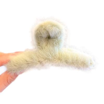 China Newest Fashion Design Women Fur Hair Clip Claw Accessories For Girls for sale