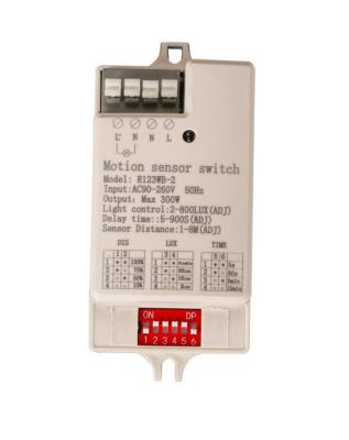 China microwave dimmer hotel energy saving switch switch for led lights motion sensor switch R123WB-1 (2 wire) for all lamps for sale