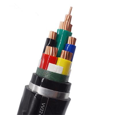 China VV22/ZR VV22 Tunnels and Pipelines PVC Insulated Steel Belt Armored PVC Sheathed Flame Retardant Power Cable for sale