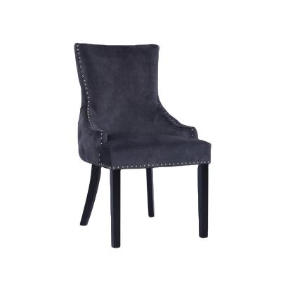 China Home Wholesale High Quality Velvet Fabric Upholstery Wooden Pastors Furniture Dining Chair For Restaurant for sale